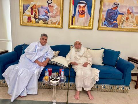 سفير موريتانيا في أبوظبي يشيد بالدور العلمي لابن بيه ويبرز متانة علاقات البلدين
