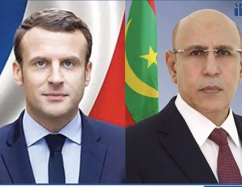 غزواني يؤكد لماكرون حرص موريتانيا على تعزيز العلاقات الثنائية